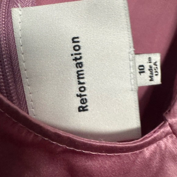 NEW Reformation Casette Silk Dress Size 10 B592 - Picture 4 of 4